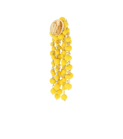 Shop Jacquemus Les Mimosas Earrings In Yellow