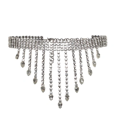 Shop Alessandra Rich Crystal-embellished Belt In Silver