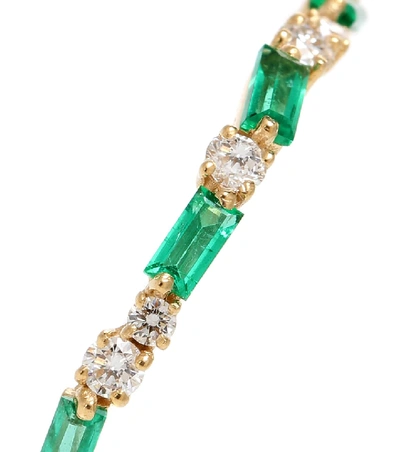 Shop Suzanne Kalan 18kt Gold Ring With Emeralds And Diamonds