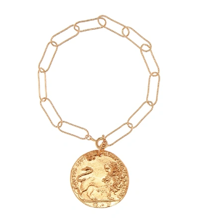 Shop Alighieri Il Leone 24kt Gold-plated Bracelet