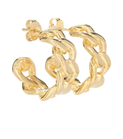 Shop Maison Margiela Chain Hoops In Gold