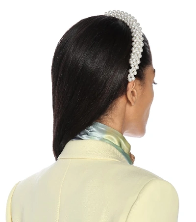 Shop Shrimps Antonia Faux-pearl Headband In Beige