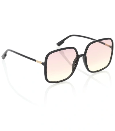 Shop Dior Stellaire1 Square Sunglasses In Black