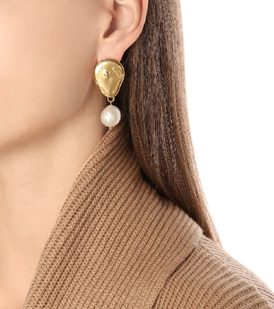 Shop Alighieri The Infernal Storm 24kt Gold-plated And Pearl Earrings