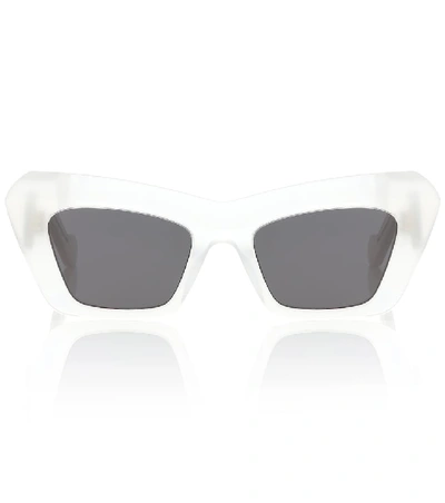 Shop Loewe Anagram Cat-eye Sunglasses In White