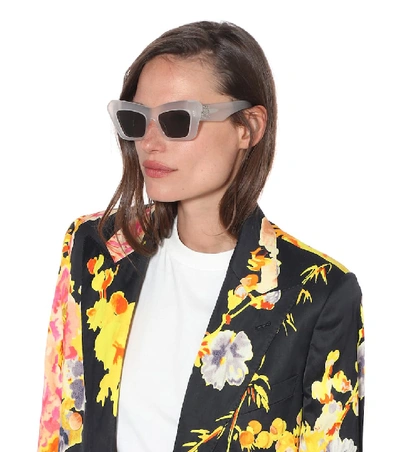 Shop Loewe Anagram Cat-eye Sunglasses In White