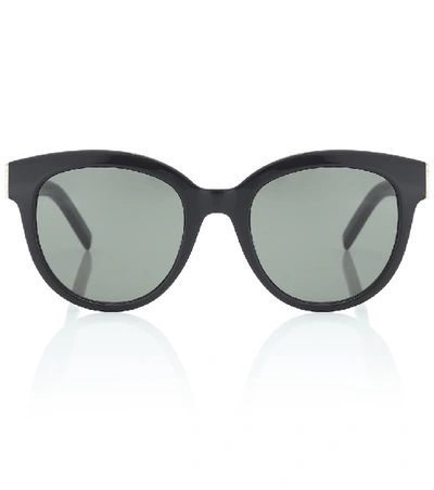 Shop Saint Laurent Cat-eye Sunglasses In Black