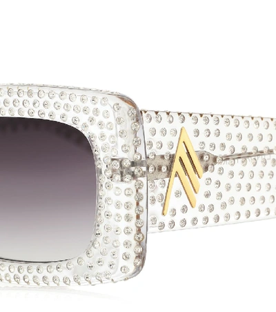 Shop Attico X Linda Farrow Stella Sunglasses In White