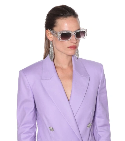 Shop Attico X Linda Farrow Stella Sunglasses In White