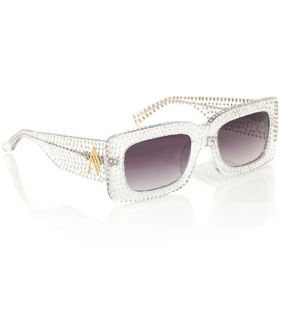 Shop Attico X Linda Farrow Stella Sunglasses In White