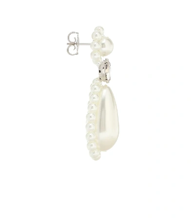 Shop Simone Rocha Faux-pearl Earrings In White