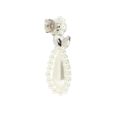 Shop Simone Rocha Faux-pearl Earrings In White