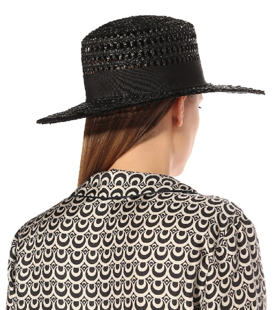 Shop Max Mara Acqua Raffia Hat In Black