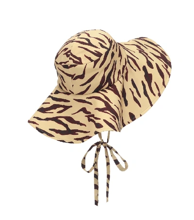 Shop Rejina Pyo Daisy Tiger-print Hat In Beige