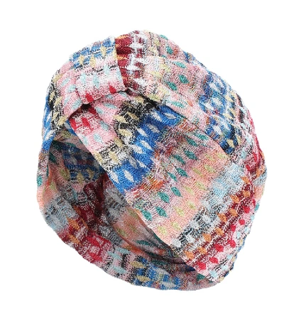 Shop Missoni Knitted Turban In Multicoloured