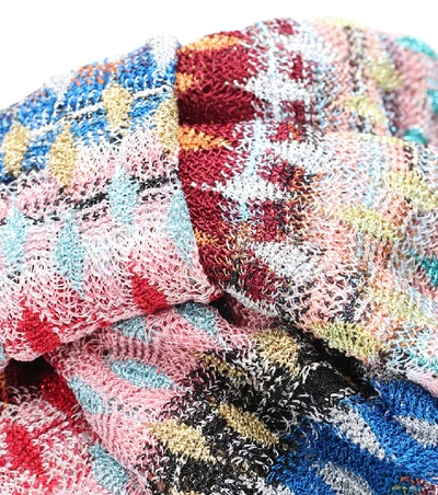 Shop Missoni Knitted Turban In Multicoloured