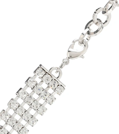 Shop Alessandra Rich Crystal-embellished Necklace In Silver
