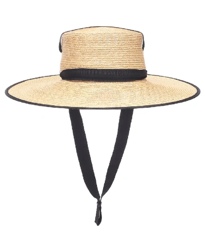Shop Lola Hats Zorro Straw Hat In Beige