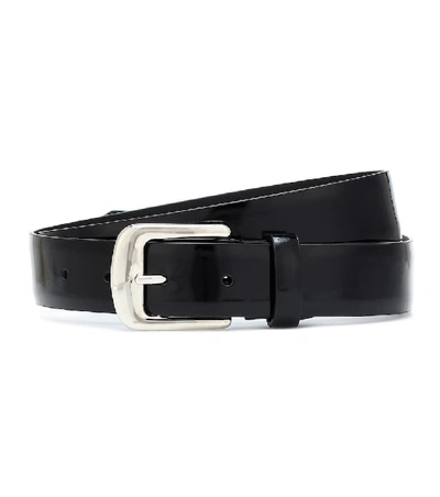 Shop Maison Margiela Leather Belt In Black