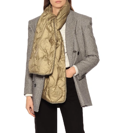 Shop Isabel Marant Bremon Quilted Scarf In Green