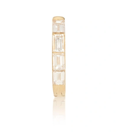 Shop Maria Tash Invisible Baguette 18kt Gold Single Earring With Diamonds