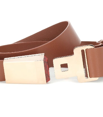 Shop Gabriela Hearst Leather Belt In Brown