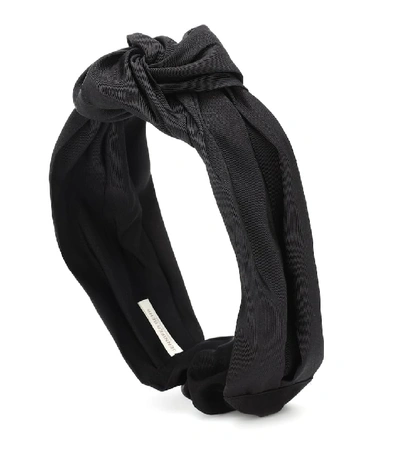 Jennifer Behr Marin Satin Headband In Black
