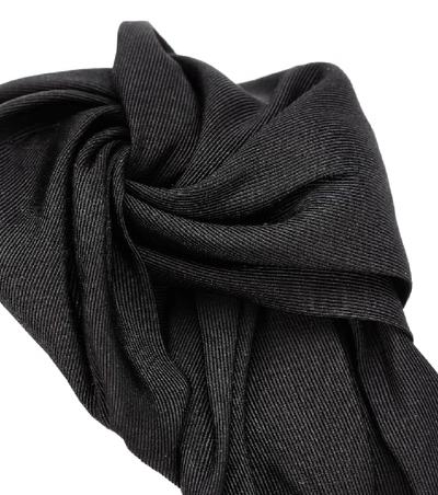 Jennifer Behr Marin Satin Headband In Black