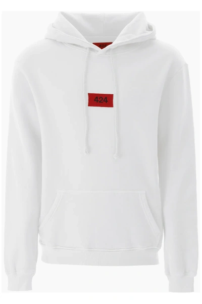 Shop 424 Logo Patch Hoodie In White