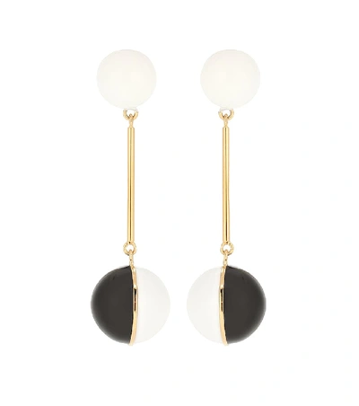 Shop Jw Anderson Enamel Mini Sphere Drop Earrings In Multicoloured