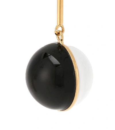 Shop Jw Anderson Enamel Mini Sphere Drop Earrings In Multicoloured