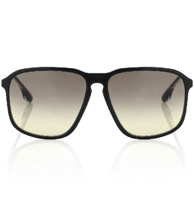 Shop Victoria Beckham Navigator Aviator Sunglasses In Black