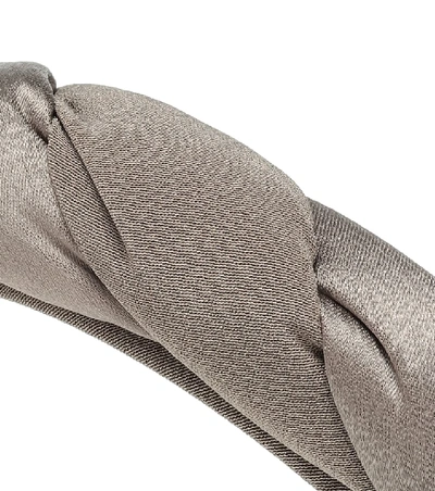 Shop Sophie Buhai Classic Twisted Silk Headband In Neutrals