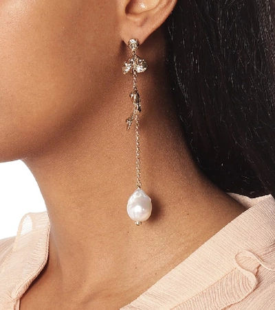 Shop Chloé Celeste Baroque Pearl Earrings In Gold