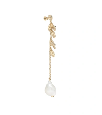 Shop Chloé Celeste Baroque Pearl Earrings In Gold