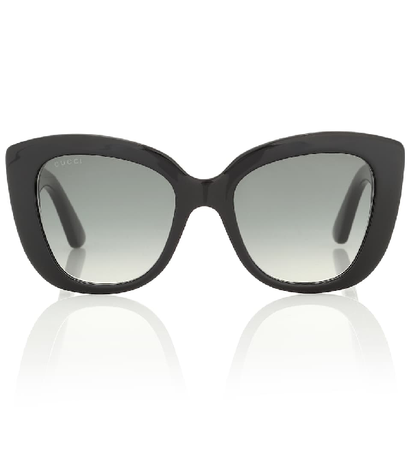 gucci cat eye sunglasses black