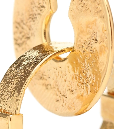 Shop Jil Sander Double Hoop Earrings In Gold