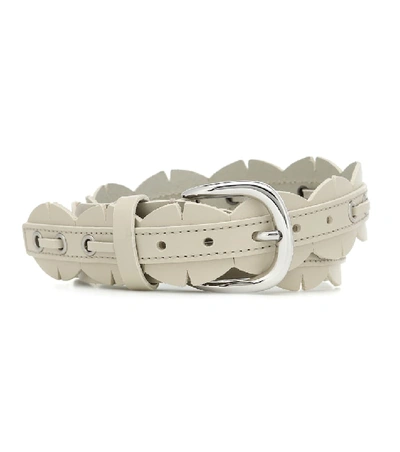 Shop Isabel Marant Tany Leather Belt In White