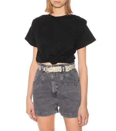 Shop Isabel Marant Tany Leather Belt In White