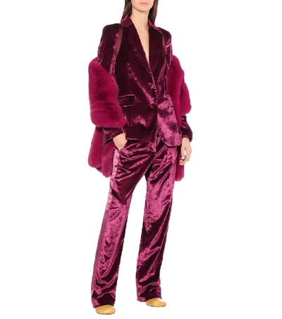 Shop Sies Marjan Jordi Faux Fur Scarf In Purple