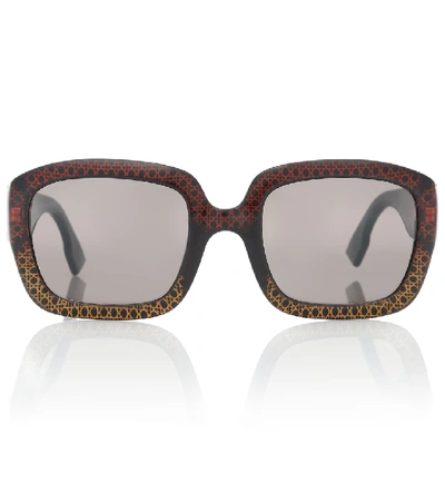 Shop Dior D Square Acetate Sunglasses In Brown