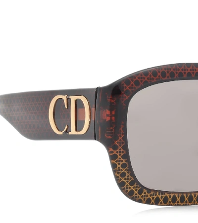 Shop Dior D Square Acetate Sunglasses In Brown