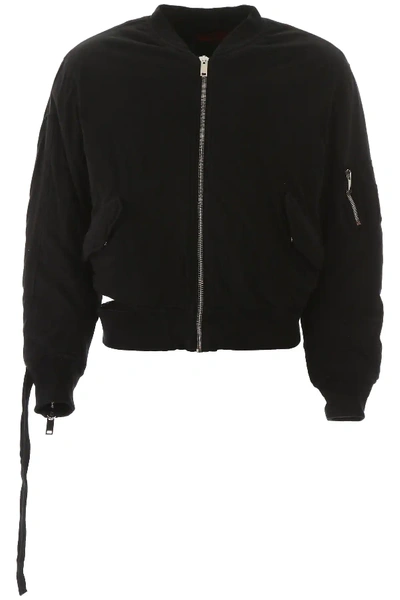 Shop 424 Bomber Jacket With Cut-out In Black