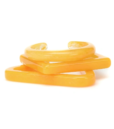 Shop Cult Gaia Cleo Bangles Set In Yellow