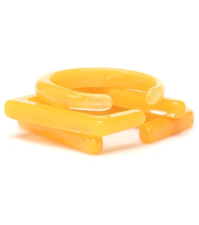 Shop Cult Gaia Cleo Bangles Set In Yellow