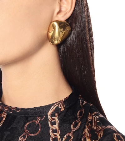 Shop Balenciaga Rock Earrings In Gold