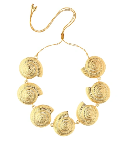 Shop Tohum Design Archi 24kt Gold-plated Shell Necklace