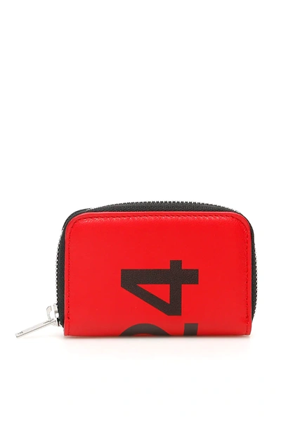 Shop 424 Card Holder Pouch With Logo In Red,black