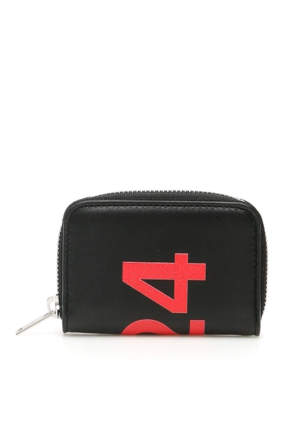 Shop 424 Cardholder Pouch With Logo In Black,red