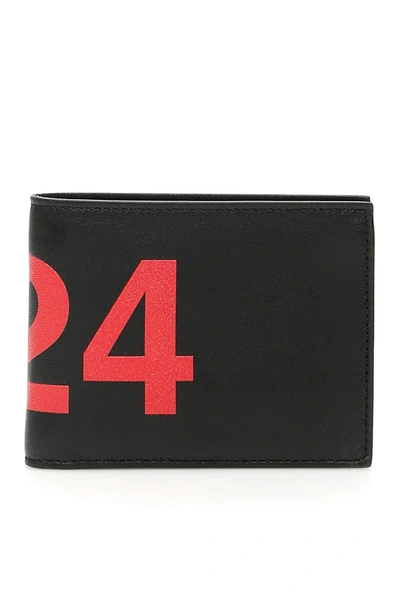 Shop 424 Bifold Wallet With Logo In Black,red